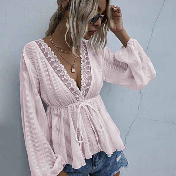 Pink Detailed Blouse - Picture 3 of 12